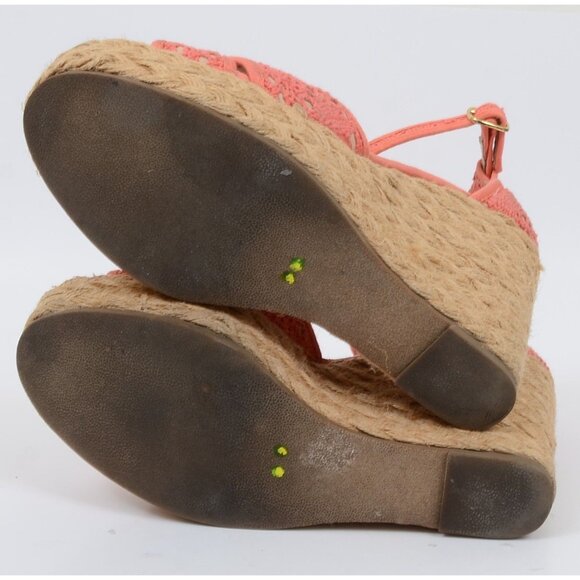STEVE MADDEN Marrvil Coral Lace Espadrilles Wedge Heels Shoes Women's Size 8 M - Picture 7 of 8
